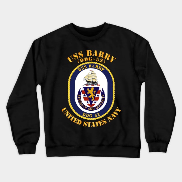 USS Barry (DDG-52) Crewneck Sweatshirt by twix123844